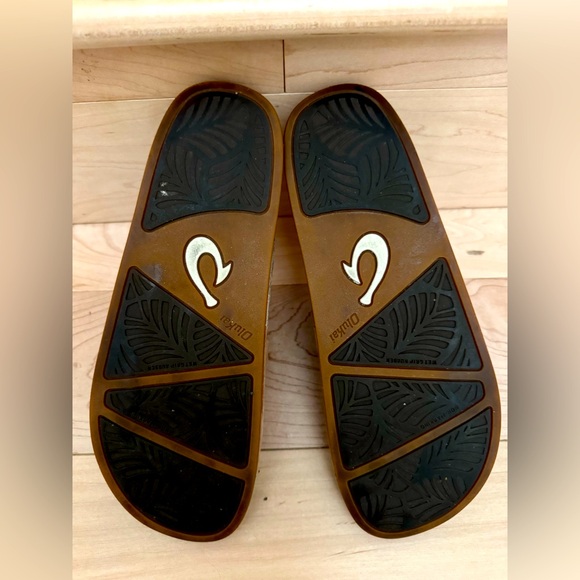 OluKai Women's Brown Woven Slide Sandals - Picture 4 of 4